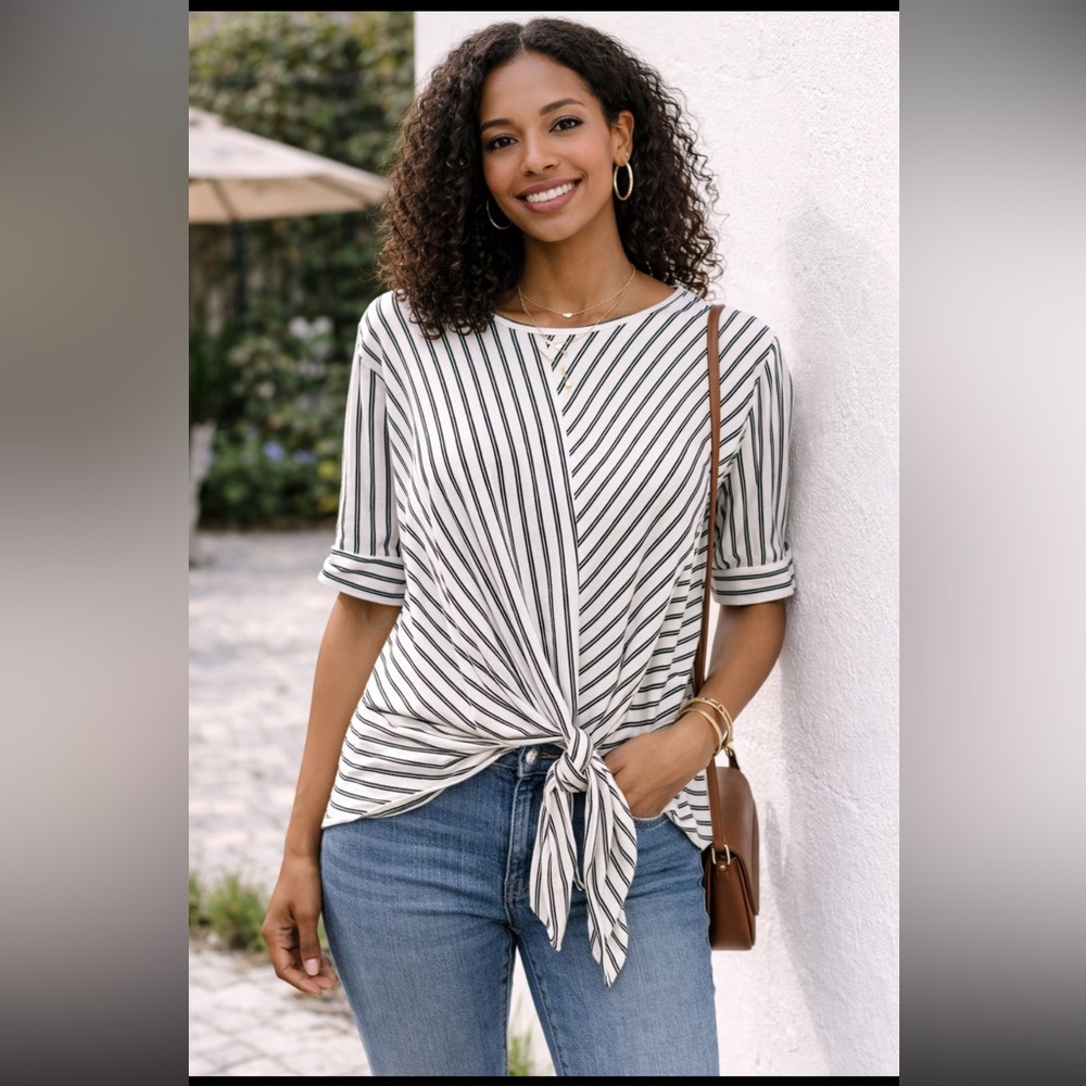 #43 Front tie blouse